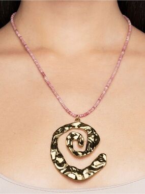Mayamar Beaded Swirl Necklace